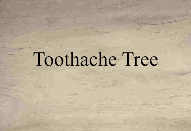 toothache tree