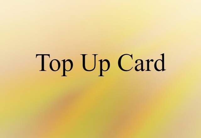 top-up card