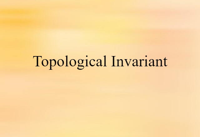 topological invariant