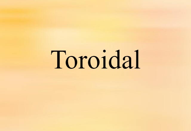 Toroidal (noun) Definition, Meaning & Examples