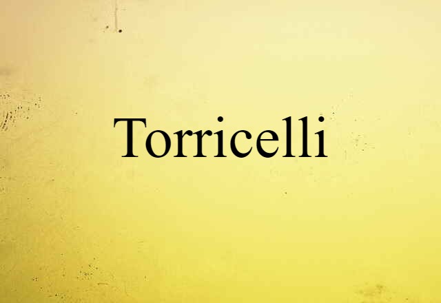 Torricelli (noun) Definition, Meaning & Examples