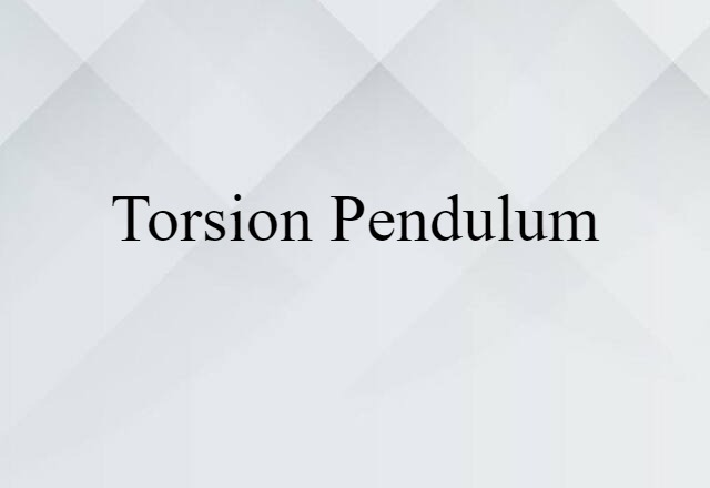 torsion pendulum