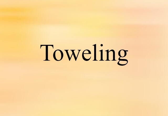 Toweling (noun) Definition, Meaning & Examples