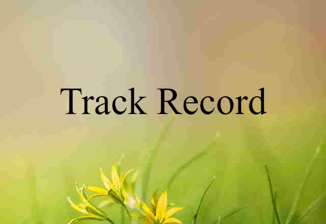 track record