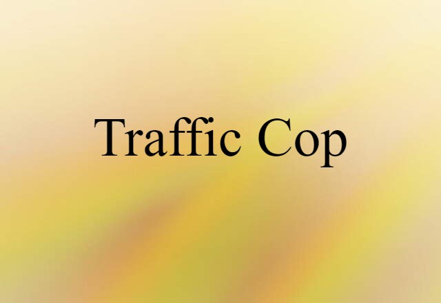 Traffic Cop (noun) Definition, Meaning & Examples