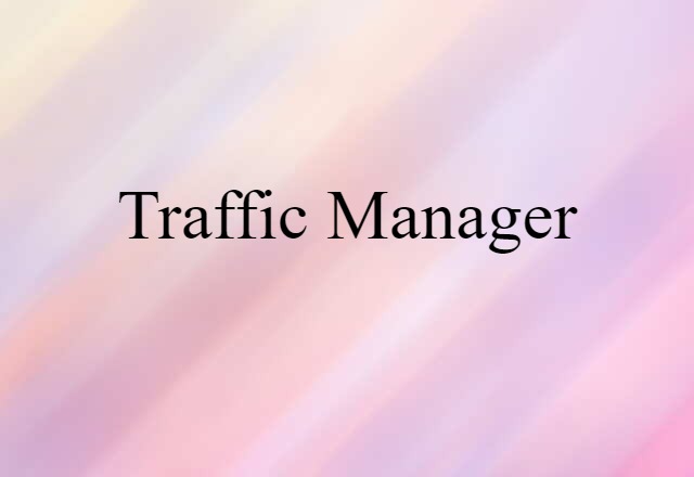 Traffic Manager (noun) Definition, Meaning & Examples