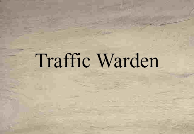 Traffic Warden (noun) Definition, Meaning & Examples