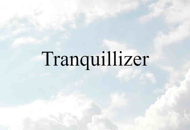 Tranquillizer (noun) Definition, Meaning & Examples