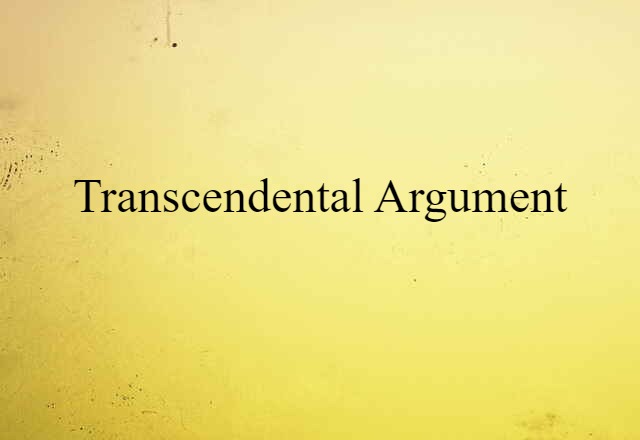 transcendental argument