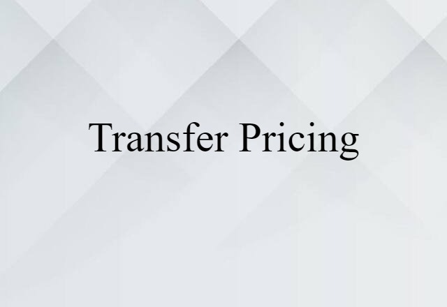 transfer pricing