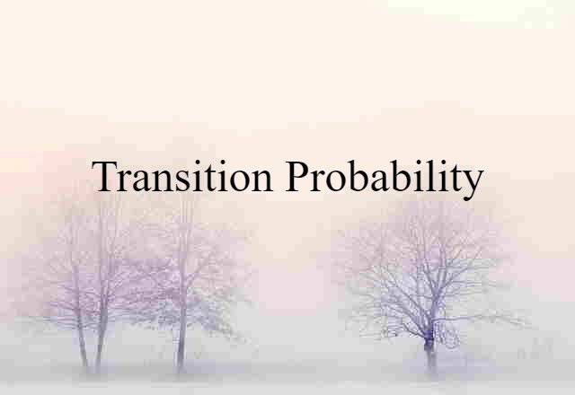 Transition Probability (noun) Definition, Meaning & Examples