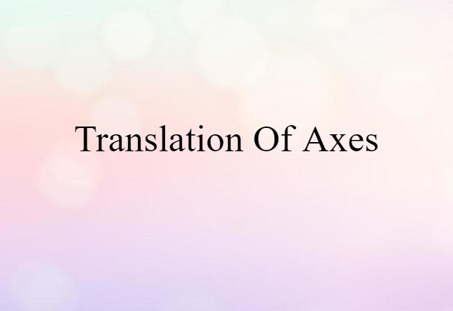 translation of axes