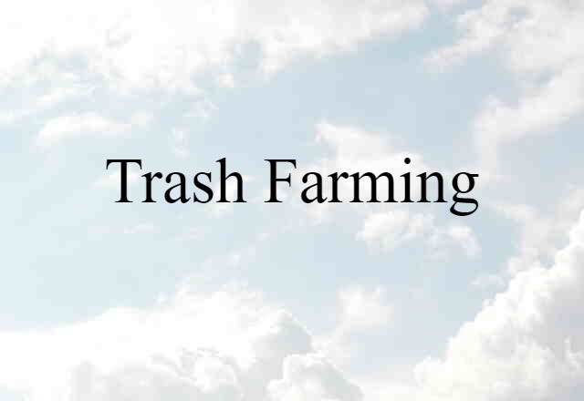 Trash Farming (noun) Definition, Meaning & Examples