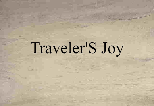 Traveler's-joy (noun) Definition, Meaning & Examples