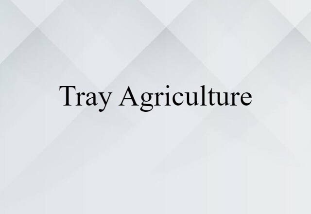 Tray Agriculture (noun) Definition, Meaning & Examples