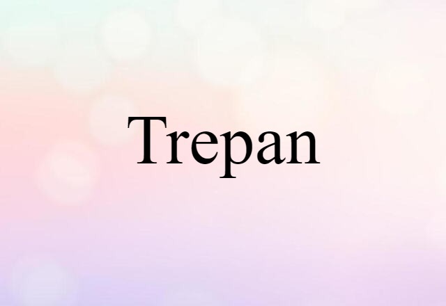 Trepan (noun) Definition, Meaning & Examples