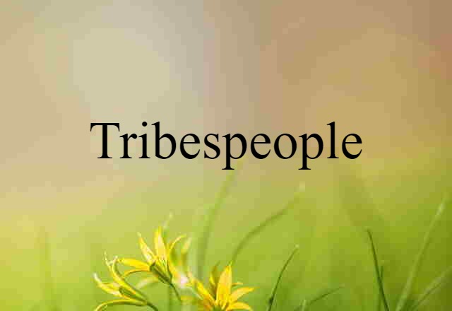 Tribespeople (noun) Definition, Meaning & Examples