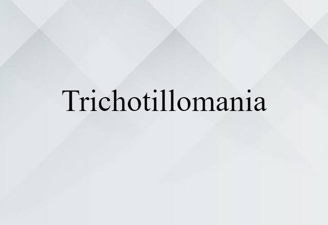 trichotillomania