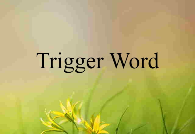 Trigger Word (noun) Definition, Meaning & Examples