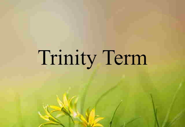 Trinity term