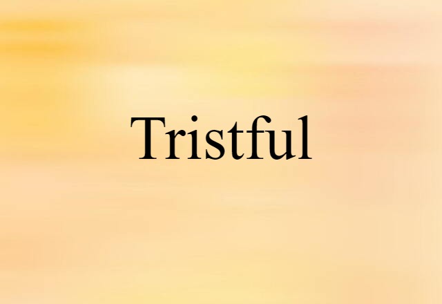 Tristful (noun) Definition, Meaning & Examples