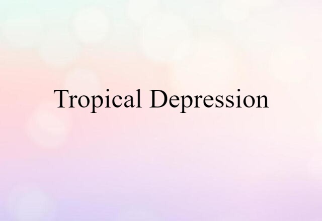 Tropical Depression (noun) Definition, Meaning & Examples