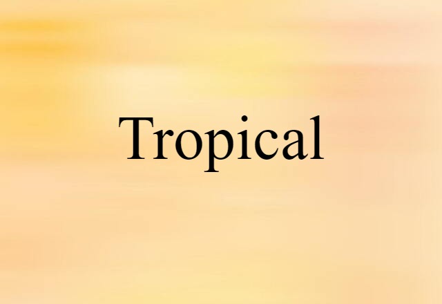 Tropical (noun) Definition, Meaning & Examples