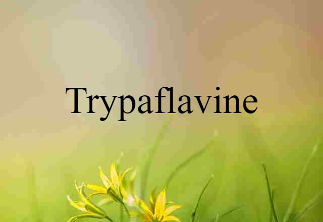 Trypaflavine (noun) Definition, Meaning & Examples