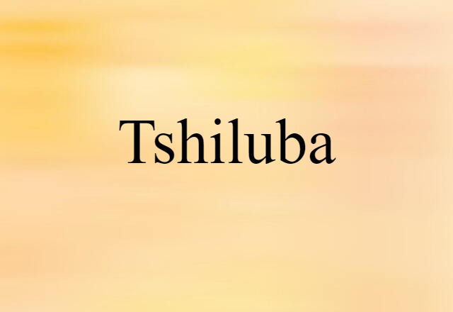 Tshiluba