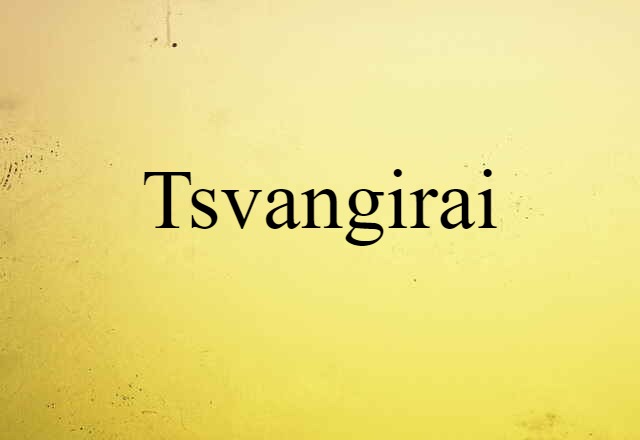 Tsvangirai (noun) Definition, Meaning & Examples