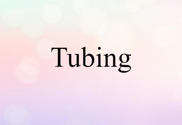 Tubing (noun) Definition, Meaning & Examples