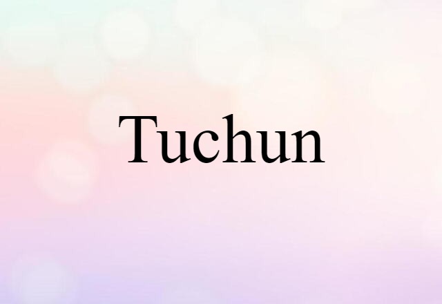 Tuchun (noun) Definition, Meaning & Examples