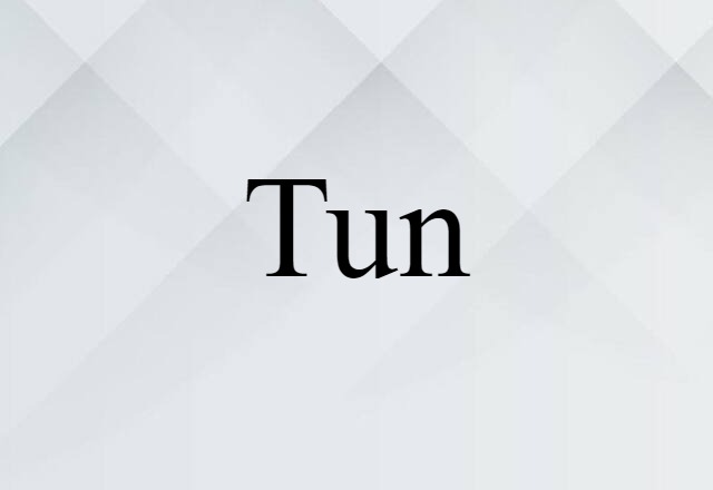 Tun (noun) Definition, Meaning & Examples