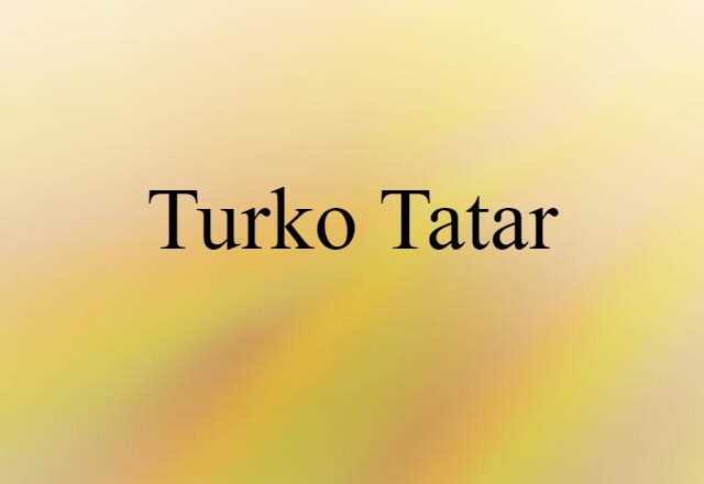 Turko-Tatar (noun) Definition, Meaning & Examples