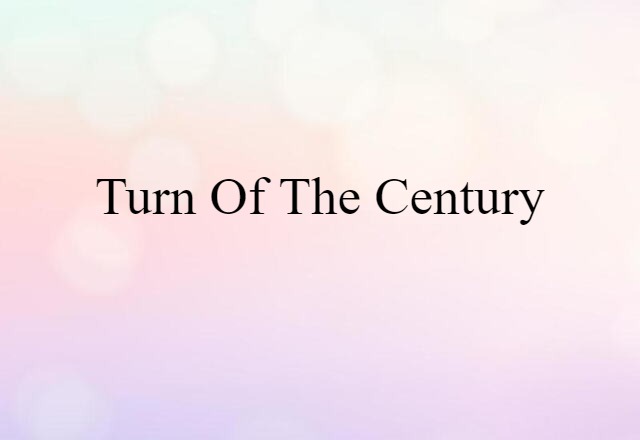 Turn Of The Century (noun) Definition, Meaning & Examples