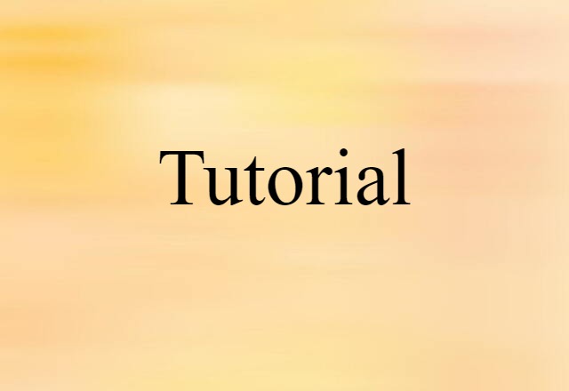 tutorial