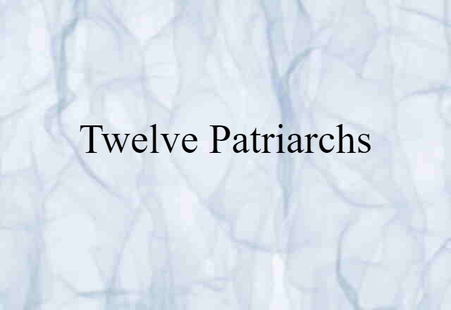 Twelve Patriarchs (noun) Definition, Meaning & Examples