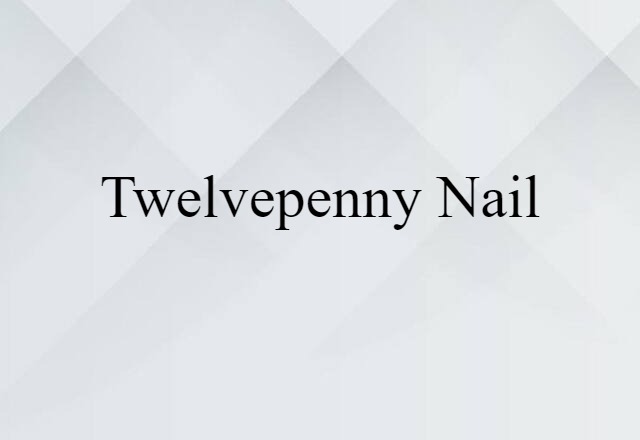 twelvepenny nail