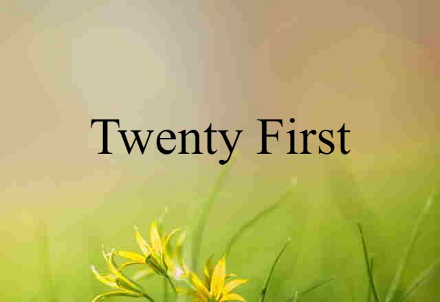 Twenty-first (noun) Definition, Meaning & Examples