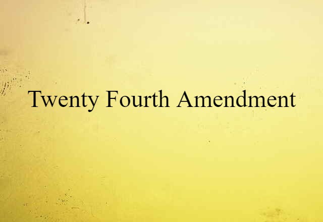 Twenty-fourth Amendment