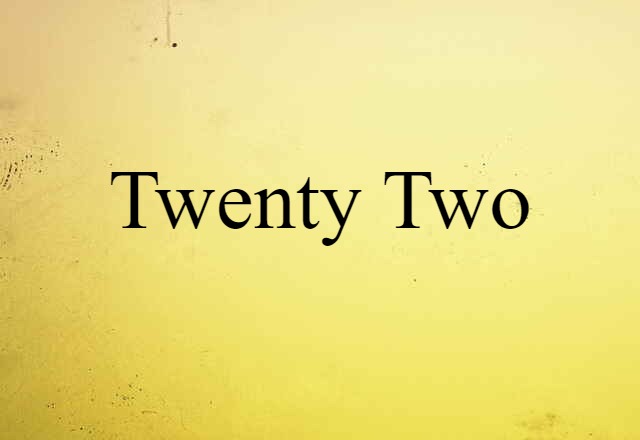 Twenty-two (noun) Definition, Meaning & Examples