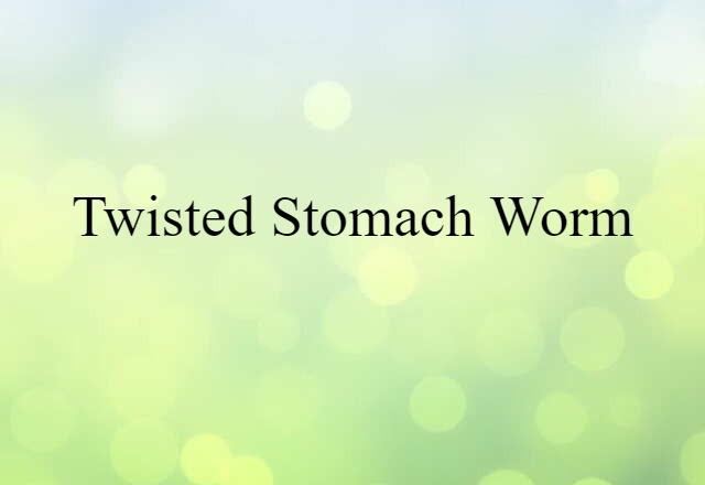 Twisted Stomach Worm (noun) Definition, Meaning & Examples