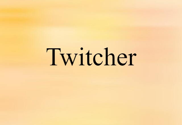 Twitcher (noun) Definition, Meaning & Examples