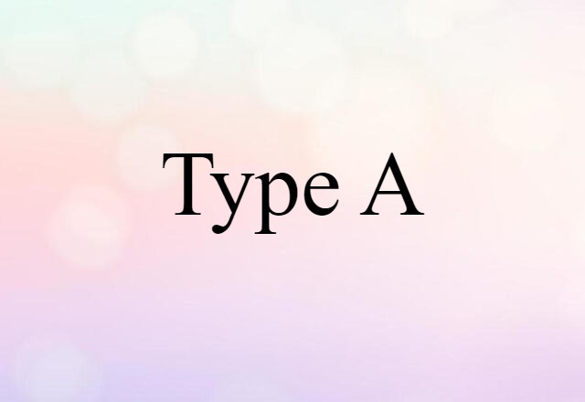 Type A (noun) Definition, Meaning & Examples