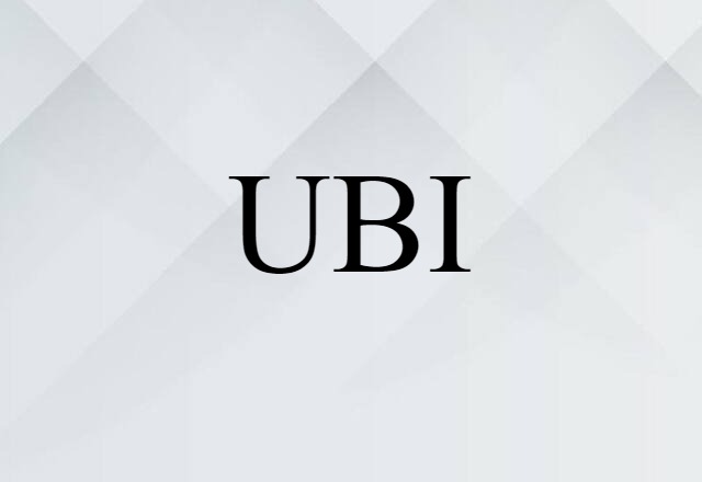 UBI (noun) Definition, Meaning & Examples