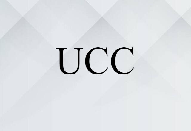 UCC (noun) Definition, Meaning & Examples