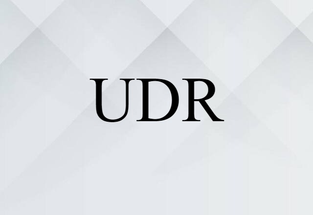 UDR (noun) Definition, Meaning & Examples