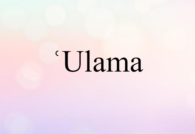 ʿulama (noun) Definition, Meaning & Examples