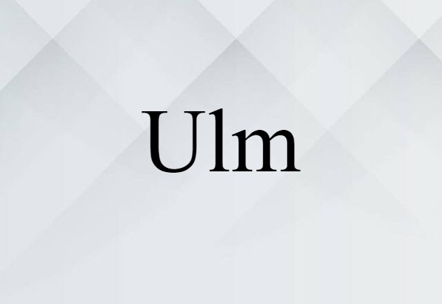 Ulm (noun) Definition, Meaning & Examples