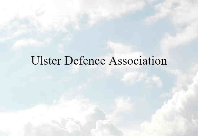 Ulster Defence Association